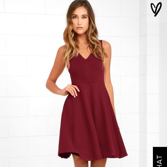 Lulus Dresses & Skirts - Hello World Wine Red Midi Dress